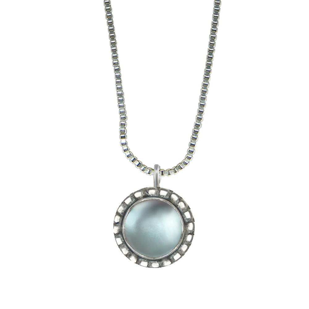 Sterling Silver Little Blue Topaz Pendant Necklace